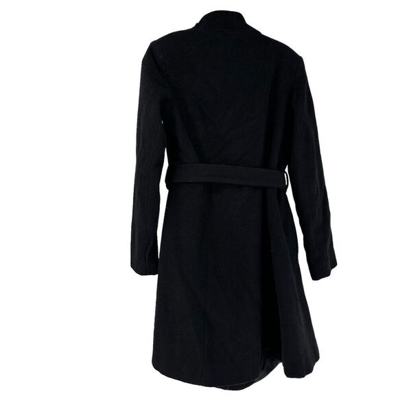 Michael Kors Walker Coat Black Wool Blend Belted Womens Size Small Classic Coat - Picture 5 of 14
